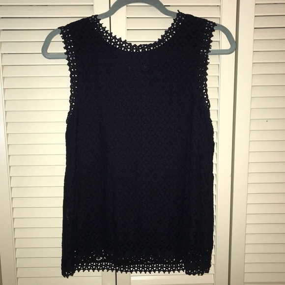 Navy sleeveless top - Picture 2 of 5